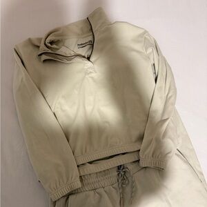 Avalanche Beige Zip Pullover and Joggers Set